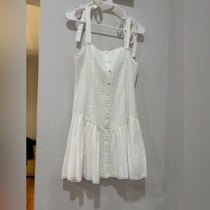 Zara White Button-Down Sundress